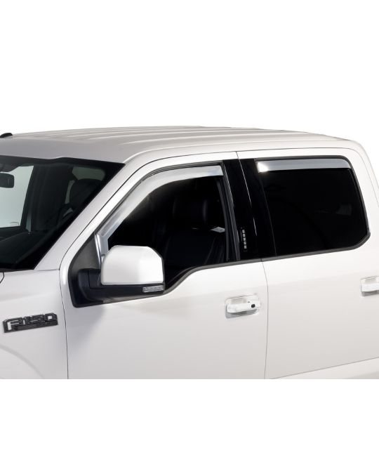 Ford Window Deflectors - SuperCrew - Chrome