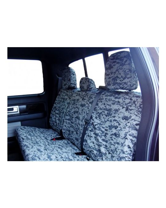 Ford Seat Covers Rear 60/40 Crew Cab No Armrest - Winter Camo