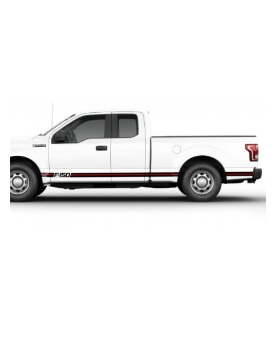 Ford Graphics Kit - Red and Black Tri Bar Stripe