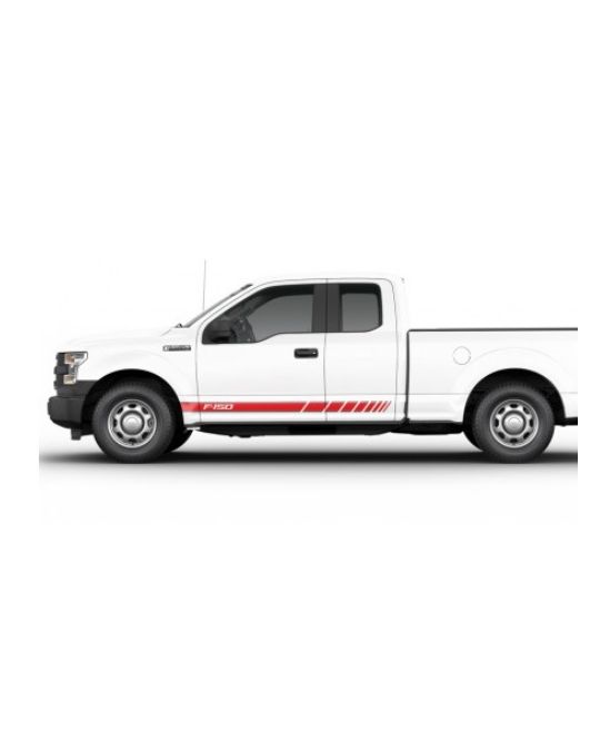 Ford Graphics Kit - Red and Black Speed Stripe Kit