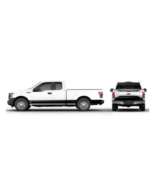 Ford Graphics Kit - Matte Black Two Tone Stripe Kit