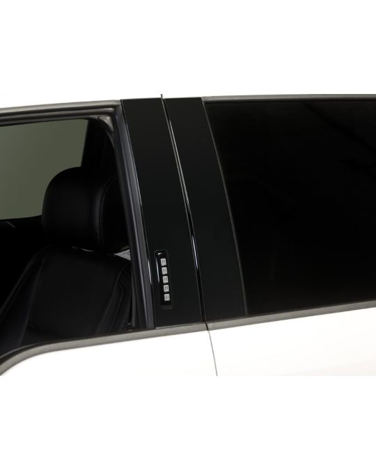 Ford B-Pillar Trim - Black Platinum Stainless Steel - Regular Cab, With Keypad