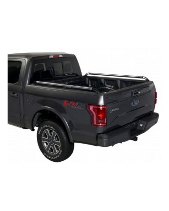 Ford Bed Rails - 5.5' Bed - Chrome, Black End Caps