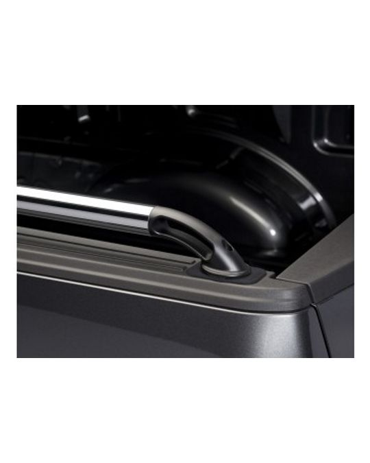 Ford Bed Rails - 6.5' Bed - Chrome, Black End Caps