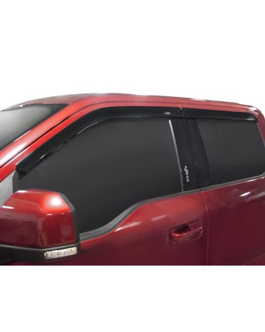 Ford Window Deflectors - Crew Cab - Low Profile - Smoke