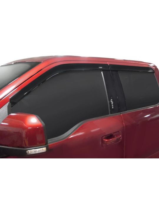 Ford Window Deflectors - Super Cab - Low Profile - Smoke