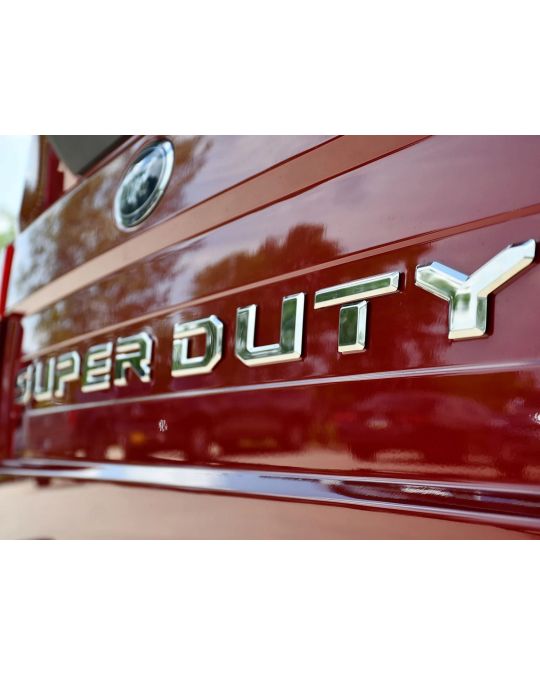 Ford Polished Stainless Steel Tailgate Super Duty Badge