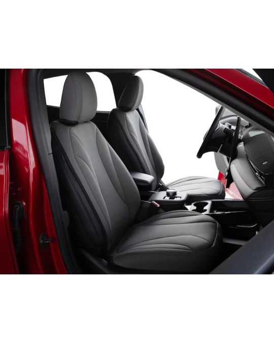 Genuine Ford Front Row CoverKing NeoSupreme Seat Cover Package With Headrest And Armrest Protectors By CoverCraft Charcoal Color