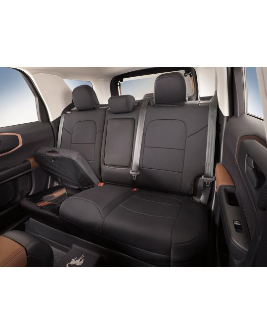 Ford Seat Covers Neoprene Rear 60/40 With Armrest & Under Seat Storage Black
