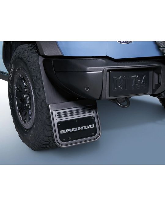 Ford Splash Guards Rear Set Gatorback Black Text Bronco Logo