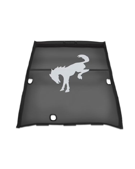 Ford Mesh Soft Top Bimini 4 Door Bronco Horse Logo Black With Light Gray