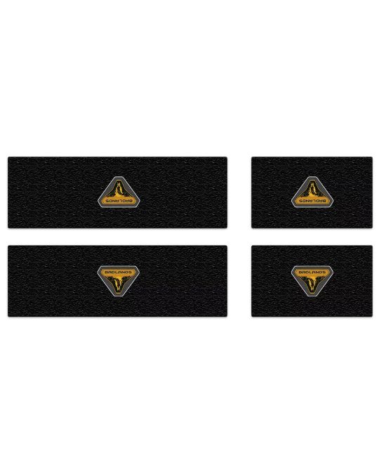 Ford Door Sill Protectors Kit Of Four Textured Black With Badlands Edition Logo For 4-Door