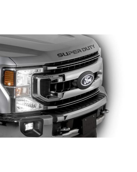 Ford LED Illuminated Front Grille Black Ford Oval Emblem For Vehicles Without Front Camera