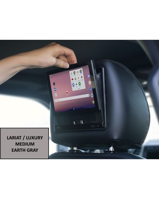 Ford Rear Seat Entertainment System By Vizua Logic Dual Headrests Medium Earth Gray For Lariat / Luxury