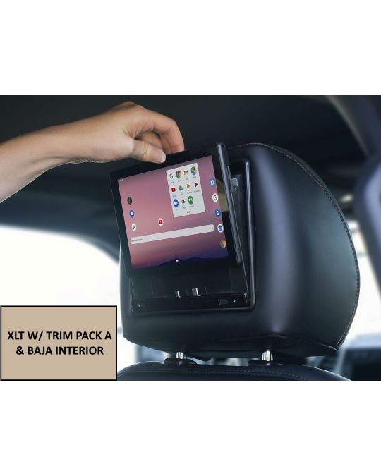 Ford Rear Seat Entertainment System By Vizua Logic Dual Headrests Baja Tan For XLT W/ Trim Pack A