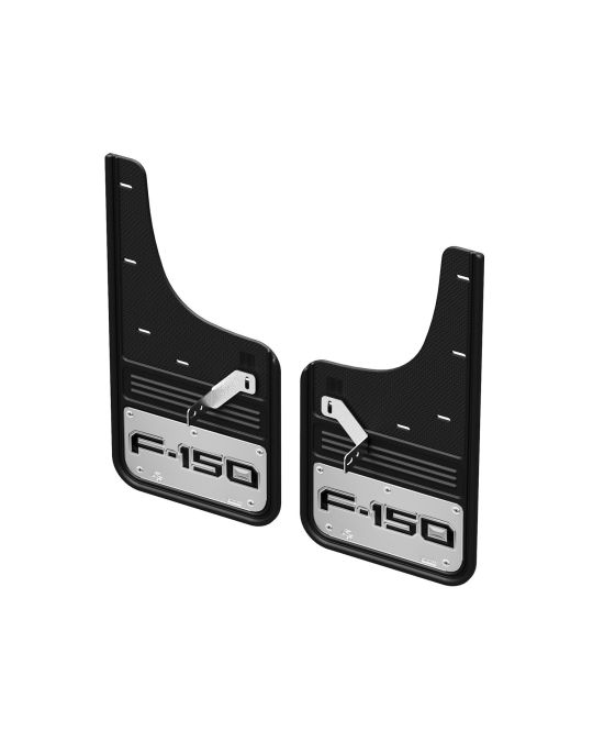Ford Splash Guards - Front - Gatorback Chrome W/ F-150 Logo
