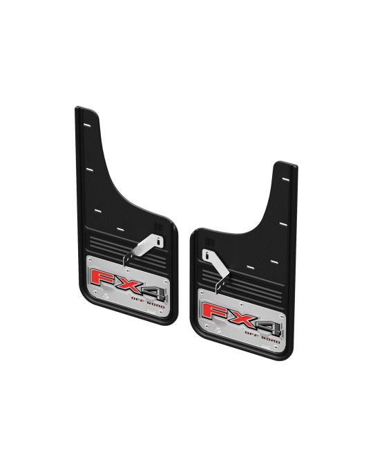 Ford Splash Guards - Front - Gatorback Chrome W/ FX4 Logo