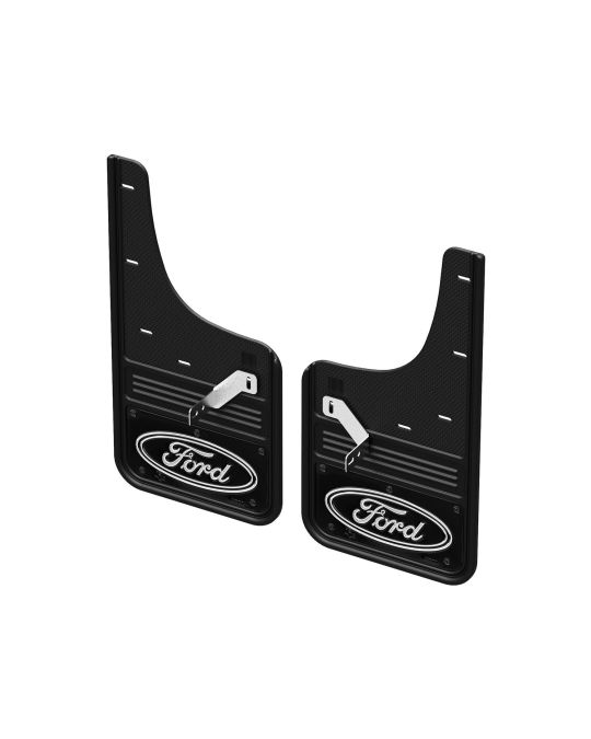 Ford Splash Guards - Front - Gatorback Black W/ Black Ford Oval Logo