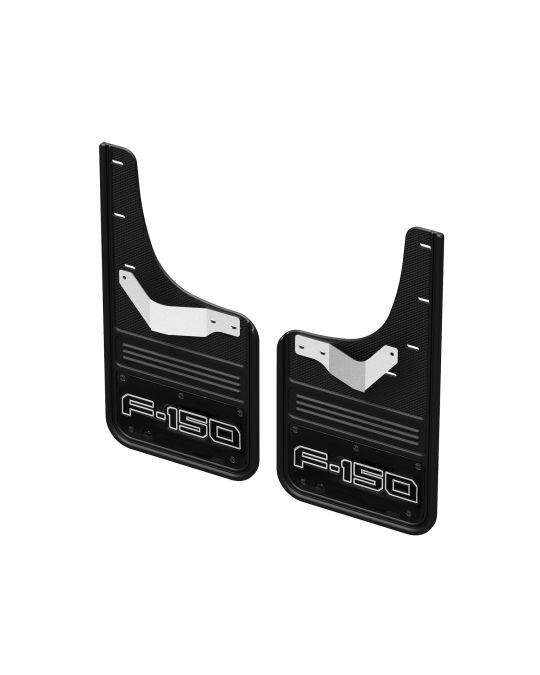 Ford Splash Guards - Rear - Gatorback Black W/ F-150 Logo
