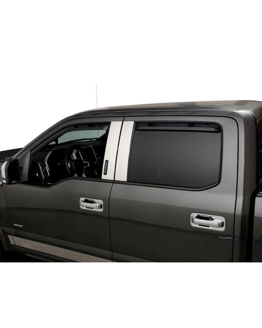 Ford Window Deflectors For Crew Cab In-Channel Smoke Color