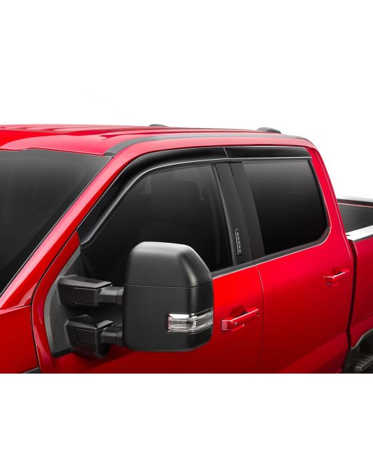 Ford Window Air Deflectors For SuperCrew Smoke Color Four Piece Kit