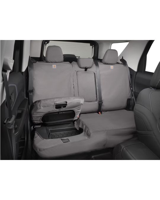 Ford Seat Covers Covercraft Rear 60/40 With Armrest & Under Seat Storage Carhartt Gravel