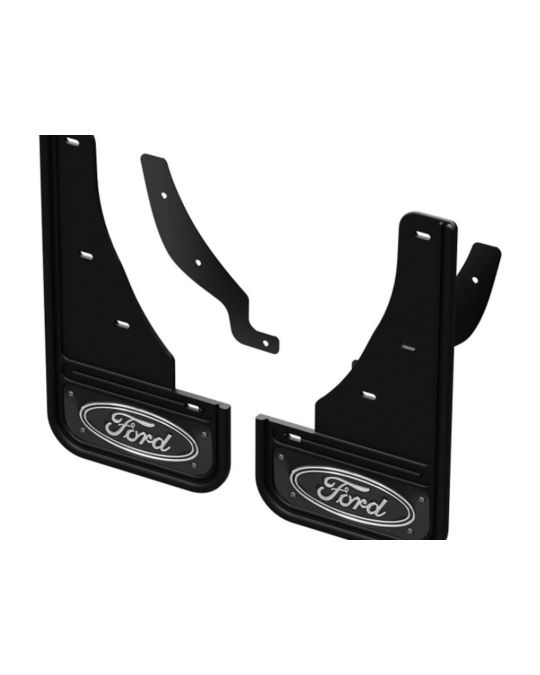 Ford Front Gatorback Splash Guards With Black Ford Oval Logo