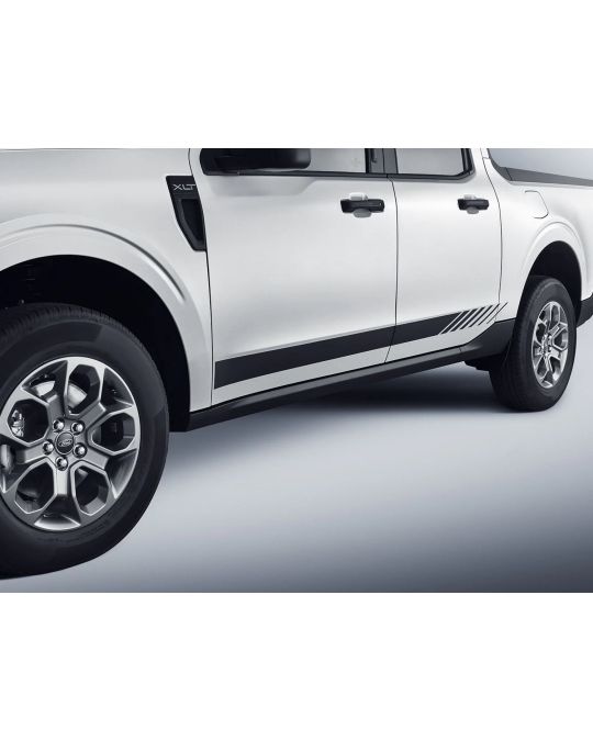 Ford Two Piece Visco Matte Black Speed Stripe Graphics For Sides