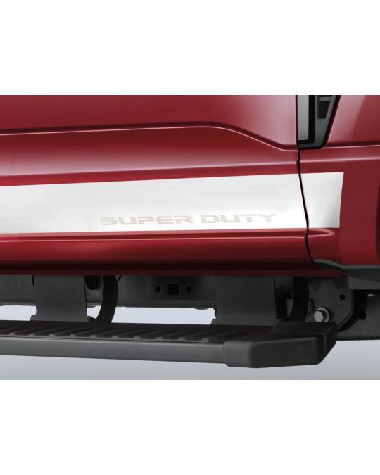 Ford Polished Stainless Steel Rocker Panel Door Molding Kit For Super Cab 6.75' Bed