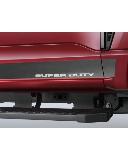 Ford Black Platinum Stainless Steel Rocker Panel Door Molding Kit For Super Cab 6.75' Bed