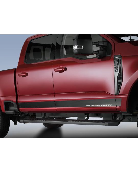 Ford Black Platinum Stainless Steel Rocker Panel Door Molding Kit For Crew Cab 6.75' Bed