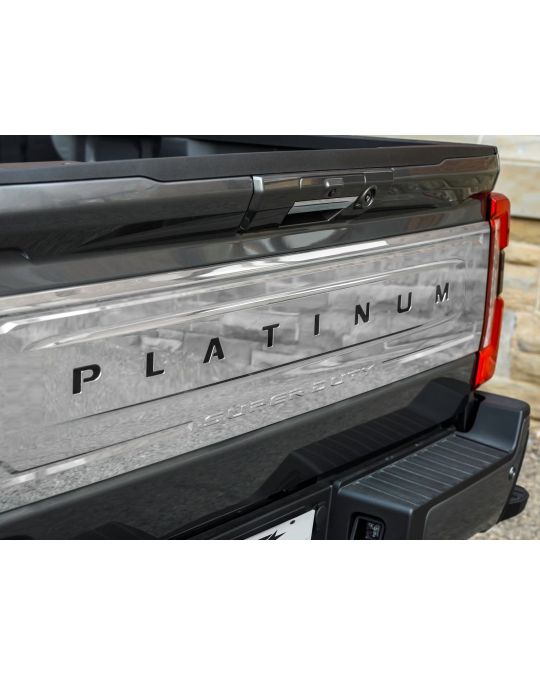 Ford "PLATINUM" Tailgate Lettering Inserts Titanium Plated Stainless Steel Exterior Trim Kit