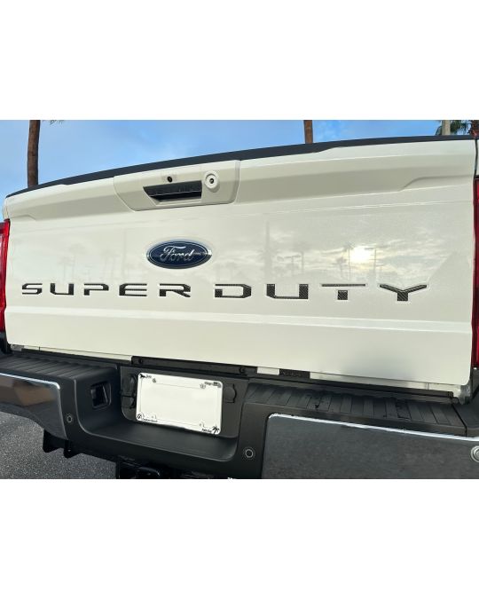 Ford Tufskinz Domed Super Duty Tailgate Lettering Carbon Fiber