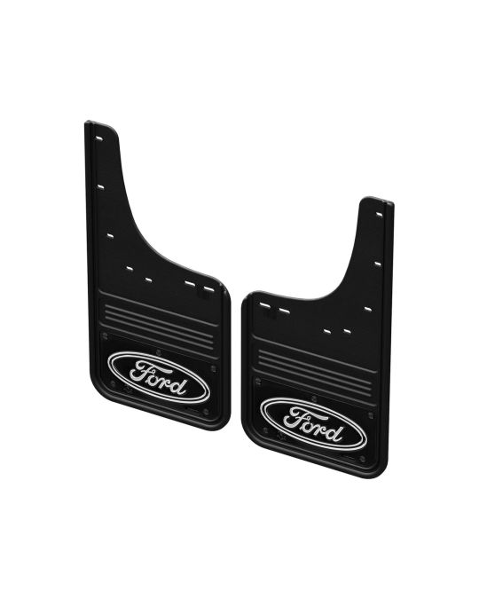 Ford Splash Guards - Rear - For Lightning - Gatorback With Black Ford Oval On Black Surround