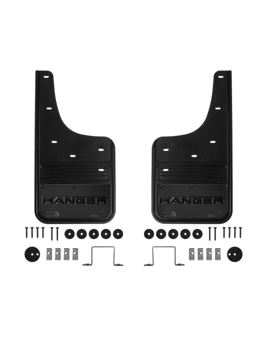 Ford Front Splash Guards Kit Of Two By Gatorback Truck Hardware Gunmetal Insert With Ranger Logo
