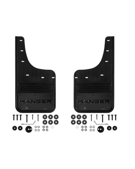 Ford Rear Splash Guards By Gatorback Truck Hardware Gunmetal Insert With Ranger Logo