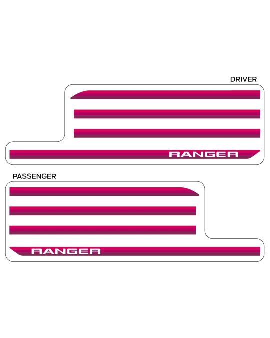 Ford Upper Bodyside Stripe Decal Kit Retro Pink Maroon Purple Stripe For Left And Right