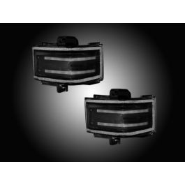 RECON LED Side Mirror Lenses - Smoked Lens / Amber Running Lights