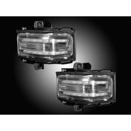 RECON  Side Mirror Lenses - Clear Lens / White Running Lights