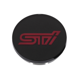 Subaru Wheel Center Cap Black With Red STI Logo