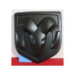Mopar Emblem Rams Head Tailgate Medallion Matte Black