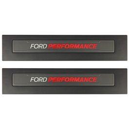 Ford Performance Door Sill Plates Black With Brushed Metal Insert With Ford Performance Logo For Front Doors SuperCrew Cab